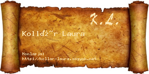 Kollár Laura névjegykártya
